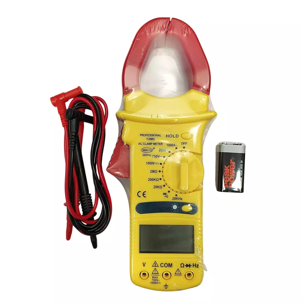 Waco Digital Clamp Meter 600 mV to 1000 V DC 60-1000 Amp DC, 2205THz