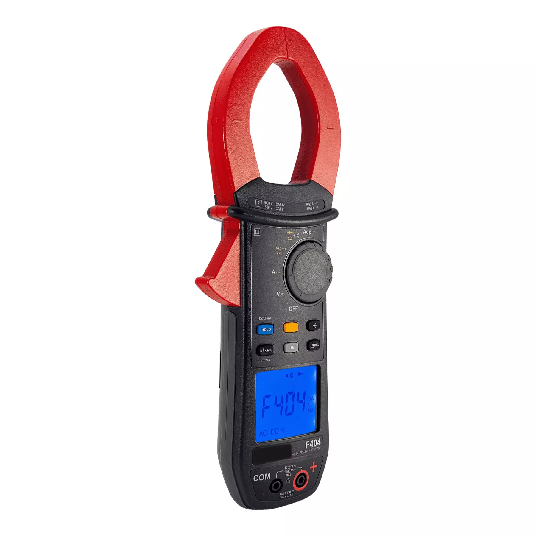 Krykard Power Clamp Meter 1% + 3 Counts Accuracy 1,000 A AC / 1,500 A DC Current 48 mm Clamp Size IP54 Protection, F404