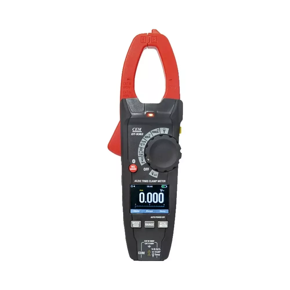 Mextech Digital Clamp Meter 6000 Counts 100 mF Capacitance Measurement for Industrial Use, CEM&nbsp;DT9382