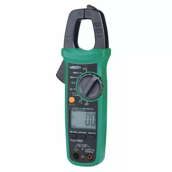 Insize AC/DC Digital Clamp Meter 0-6 V Diode Test, 60 A, 600 A AC Current and < 30 Ω Continuity Check, 9312-CB120
