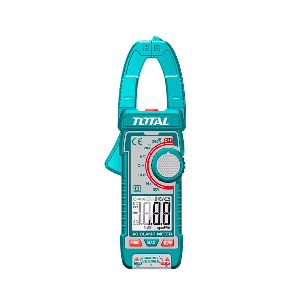 Total Digital AC Clamp Meter AC/DC Voltage 400 A Current True RMS 4000 Counts, TMT762001