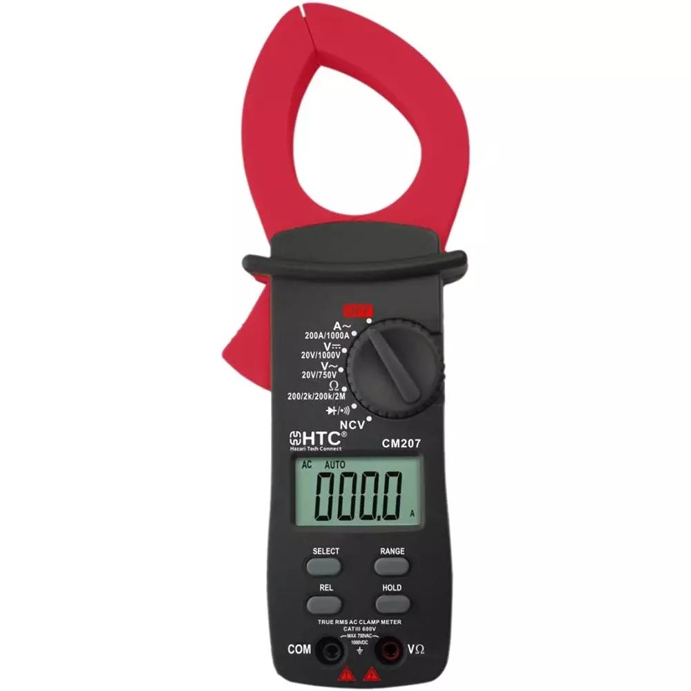 HTC AC Digital Clamp Meter True RMS 20 V to 750 V, CM&nbsp;-207