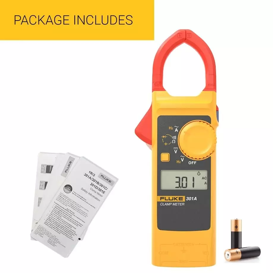 fluke-digital-clamp-meter-40-a-measuring-range-001-a-resolution-and-2--10-accuracy-301a