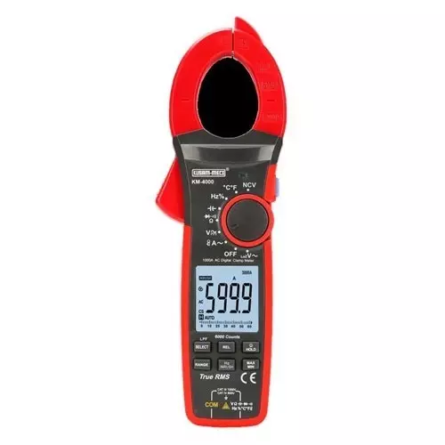 KUSAM-MECO 1000A AC True Rms Digital Clamp Meter, KM 4000