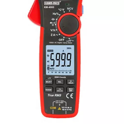 KUSAM-MECO 1000A AC True Rms Digital Clamp Meter, KM 4000