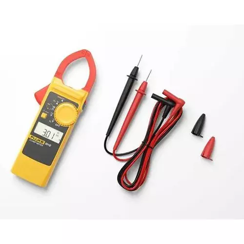 fluke-digital-acdc-clamp-meter-6000-counts-lcd-display-60-a-600-a-1000-a-range-001-a-01-a-1-a-resolution-and-2--10-2--5-2--5-accuracy-301e