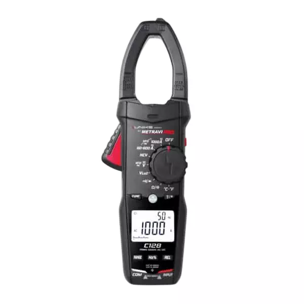 Metravi 1000 Amp TRMS AC/DC Clamp Meter 6000 Counts 2 inch (50.8 mm) Backlit LCD Display, PRO UNIKS C128