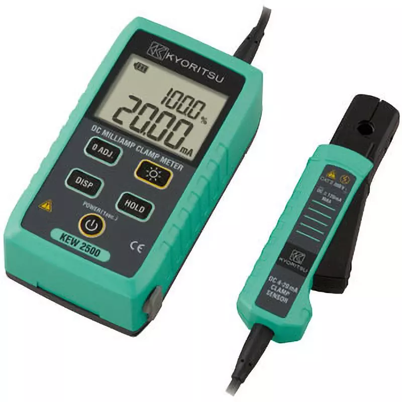 Kyoritsu Clamp Meter AA batteries R6 / LR6 (1.5 V) x 4 Power Supply 20/100 m A DC Current, KEW2500
