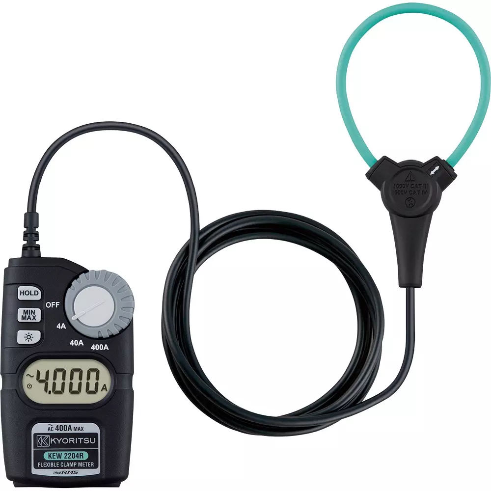 Kyoritsu Clamp Meter AAA batteries R03 / LR03 (1.5 V) x 2 Power Supply 4.000/40.00/400.0 A AC Current, KEW2204R