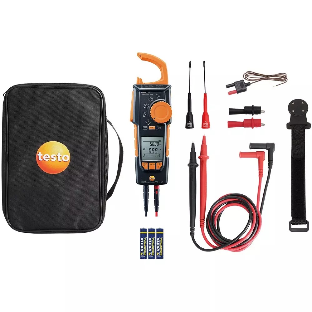 testo-clamp-meter-set-1000-volts-ac-voltage-1000-v-dc-voltage-600-a-ac-current-0590-7703-03