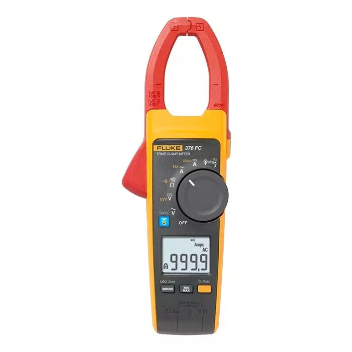 Fluke DMM, CLAMP, AUTO, 1KA, 4DIGIT, FLUKE 376 FC