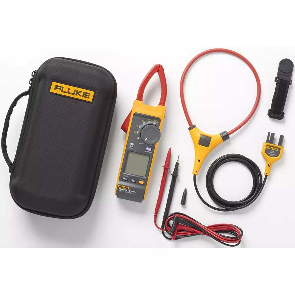 fluke-small-clamp-meter-tp17500-dc-i2500-18-magnetic-strap-case-battery-included-components-span-check-fluke-393fc