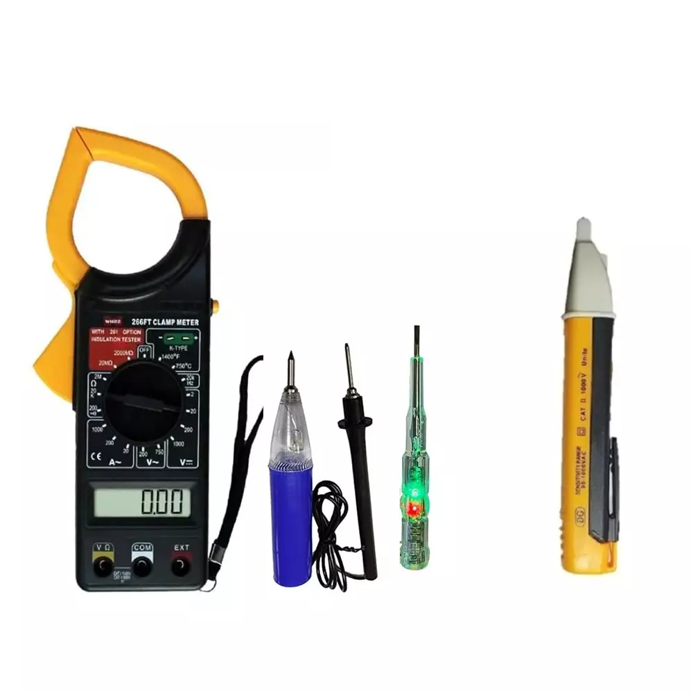 VMTRONIX Clamp Meter Kit 3½ Digits LCD Display , DT-266 (Kit of 5 Pcs)