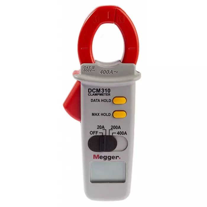 Megger DCM310 Clamp Meter, Max Current 400A ac CAT III 600V With UKAS Calibration, 1000-303