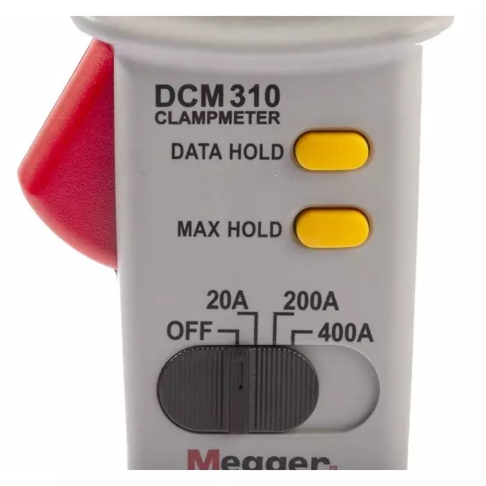 Megger DCM310 Clamp Meter, Max Current 400A ac CAT III 600V With UKAS Calibration, 1000-303