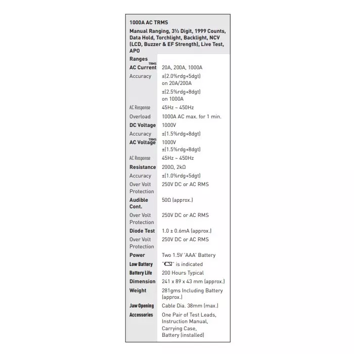 meco-digital-clampmeter-3-digit-1999-counts-lcd-display-with-backlight-manual-ranging-and-upto-1000-a-ac-current-2250-jr
