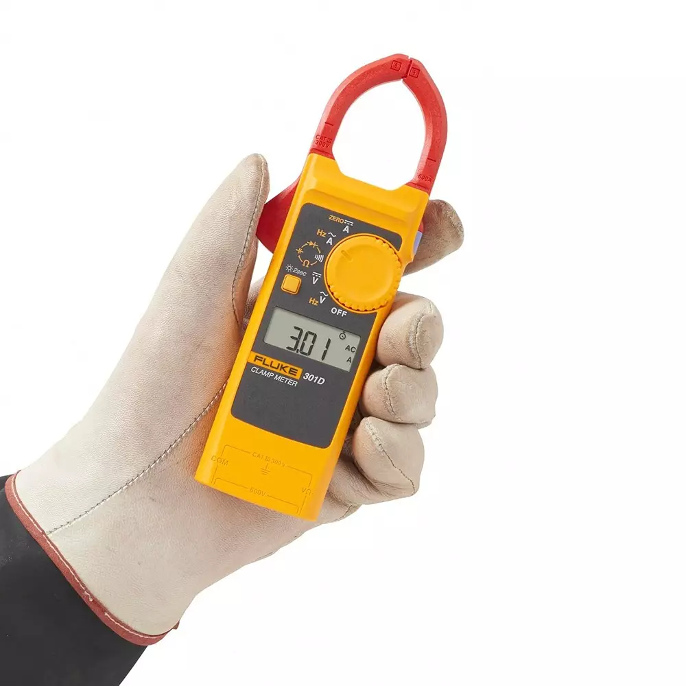 fluke-digital-acdc-clamp-meter-6000-counts-lcd-display-60-a-600-a-range-001-a-01-a-resolution-and-2--10-2--5-accuracy-301d