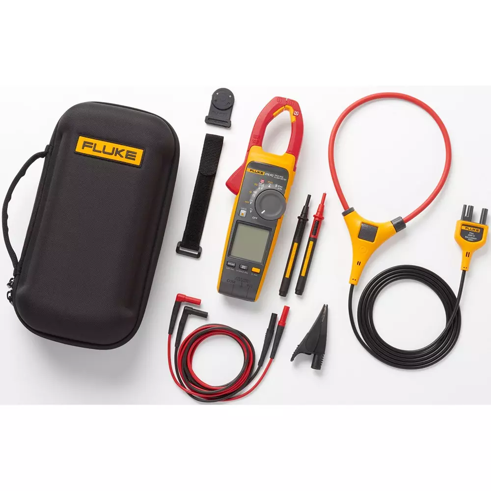 fluke-clamp-meter-tl224-tp175-ac285-blackx1-i2500-18-magnetic-strap-case-battery-included-components-fluke-378