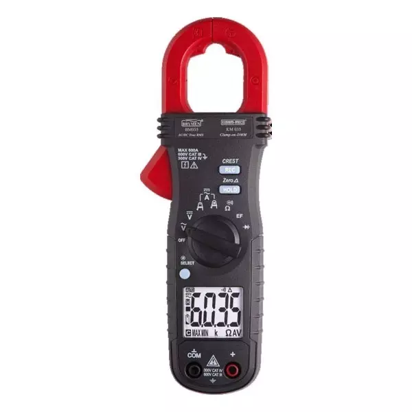 KUSAM-MECO 3-5/6 Digits True RMS Digital Clampmeter 6000 Counts AC/DC, KM 035