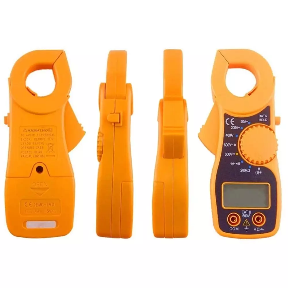 Jawsons Digital Clamp Multimeter 600 V (±1%) DC & 450 V (±1.2%) AC Voltage 20-400 A (±2%) AC Current with Test Lead, MT87
