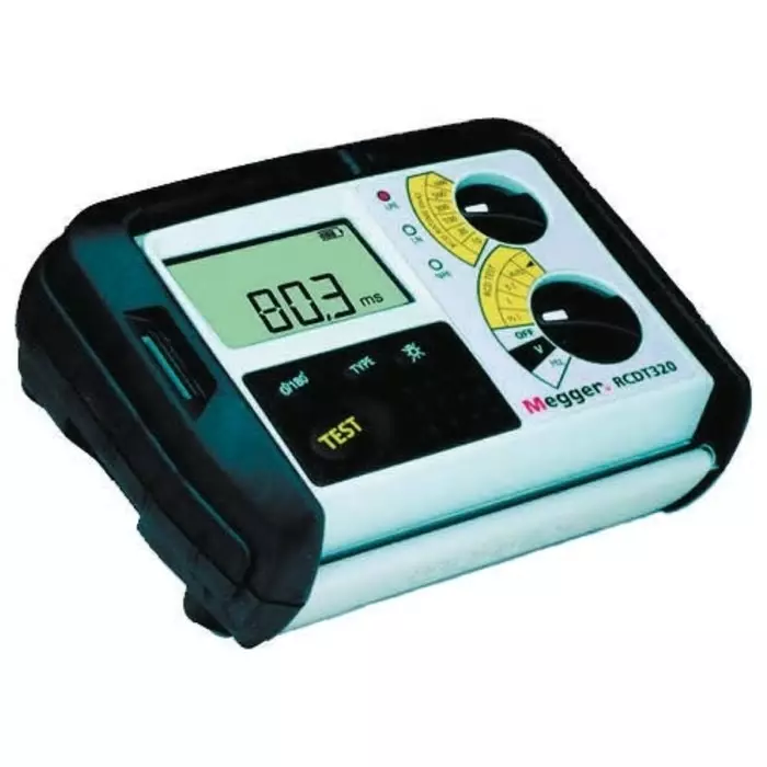 Megger RCD Tester, Loop Impedance Test Type 3 Wire 300V ac, RCD Test Type DC, RCD Test Current 1000mA CAT, RCDT320-FR