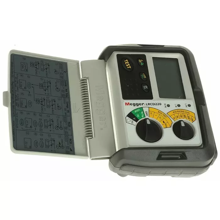 Megger Loop Impedance RCD Combined Tester, Loop Impedance Test Type 2 Wire 500V, RCD Test Type AC, LRCD220-FR