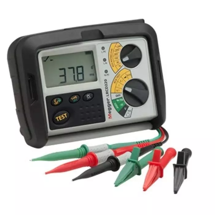 Megger Loop Impedance RCD Combined Tester, Loop Impedance Test Type 2 Wire 500V, RCD Test Type AC, LRCD220-FR