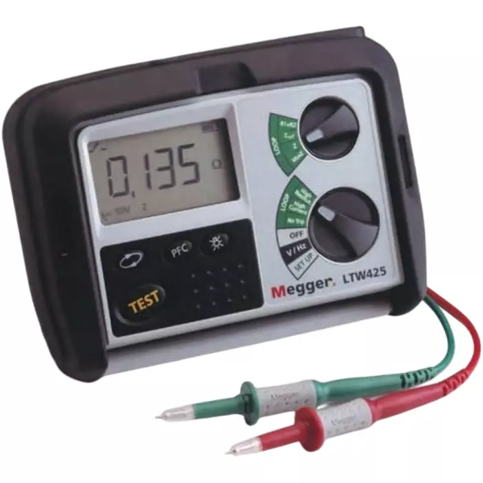 Megger Loop Impedance RCD Combined Tester, Loop Impedance Test Type 2 Wire 440V, RCD Test Type AC, LTW425-EU-BS