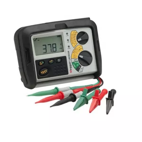Megger Loop Impedance RCD Combined Tester, Loop Impedance Test Type 2 Wire 500V, RCD Test Type AC, LRCD220-EN-BS