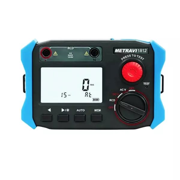 Metravi ELCB TESTER 4-Digit Super-Large & Clear LCD 1 mA Resolution, 1812