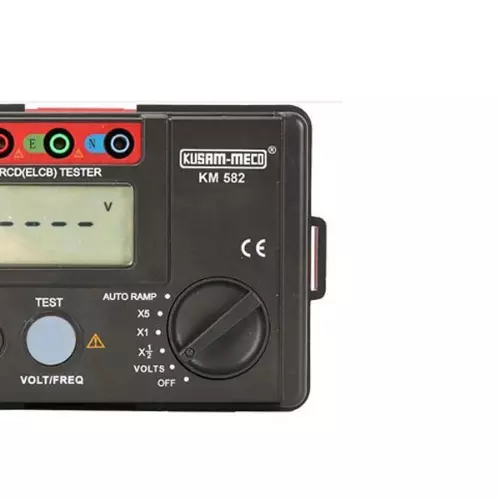 KUSAM-MECO 30V-600V, 45Hz-65Hz Digital RCD Tester - KM 582