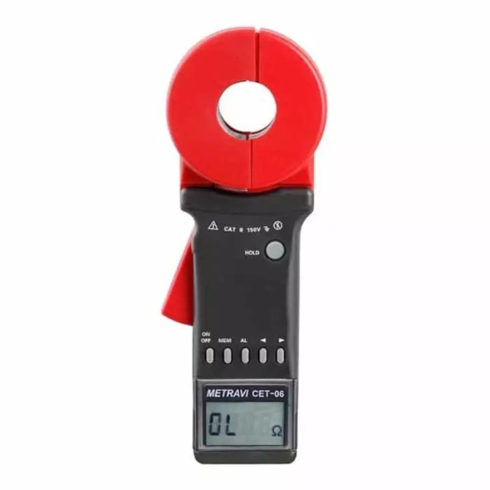 Metravi Clamp-On Ground/Earth Resistance Testers With Bluetooth jaw φ32 mm Measuring Range 0.01Ω - 200Ω, CET-06B