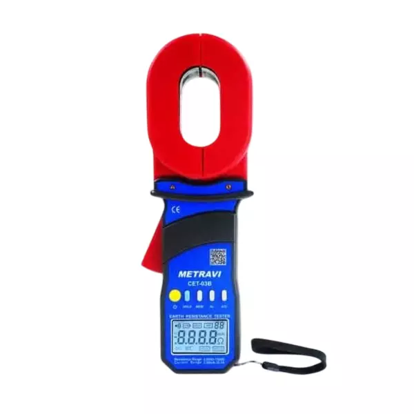 Metravi Clamp-On Ground/Earth Resistance Testers With Bluetooth jaw 65×32 mm Measuring Range 0.01Ω - 1500Ω, CET-03B