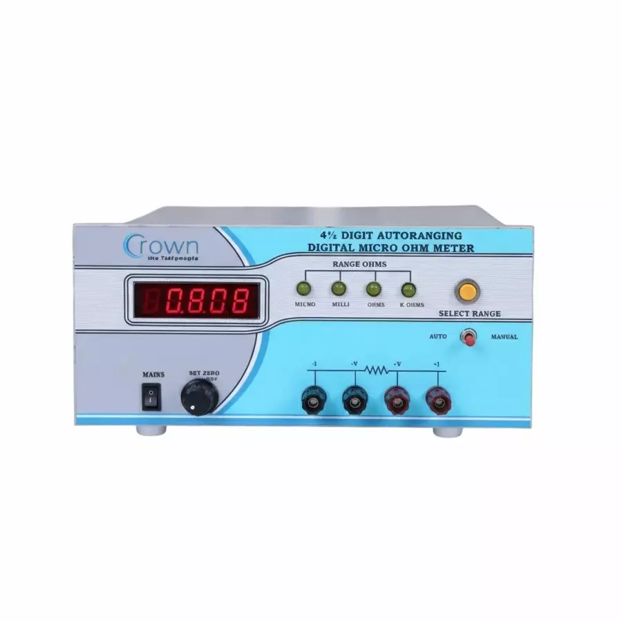 Crown 4½ Digit Auto Ranging Digital Micro Ohm Meter, CES 200