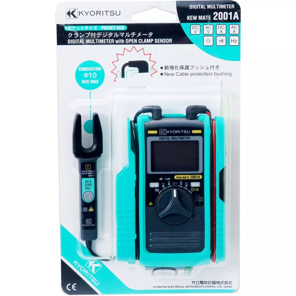 Kyoritsu Digital Multimeter AAA battery R03 (1.5 V) x 2 Power Supply, KEWMATE2001A