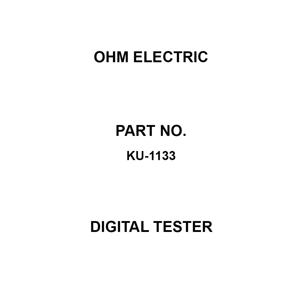 Ohm Electric Digital Tester Two 1.5 V (LR-44) button batteries Power Supply Spare 1. Two 5 V (LR-44) batteries, carrying, KU-1133