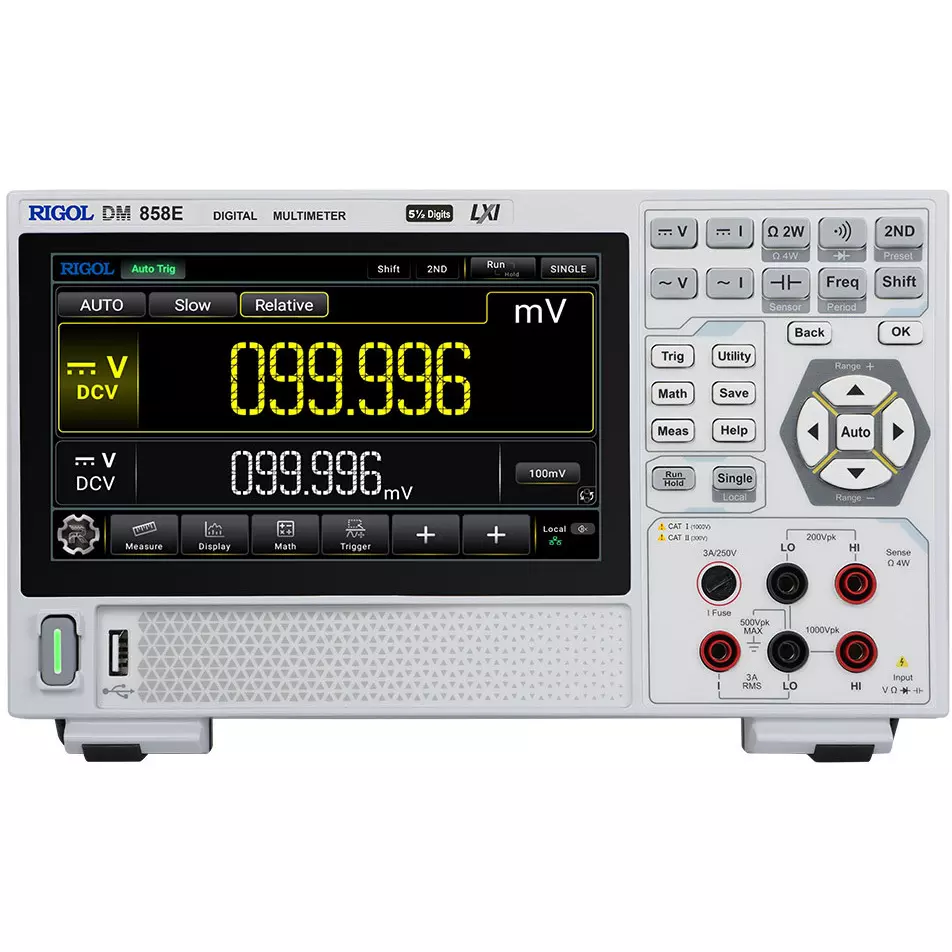 Rigol Digital Multimeter Maximum measurement speed: 80 rdgs/s Specifications DCV accuracy (1 year): 0.06% Accuracy, DM858E