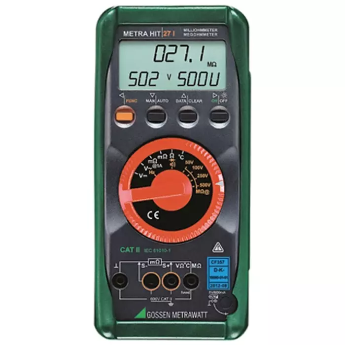GOSSEN METRAWATT METRAHit 27i Handheld Digital Multimeter 1 Amp AC Max 600 V AC Max -RS Calibrated, M227B