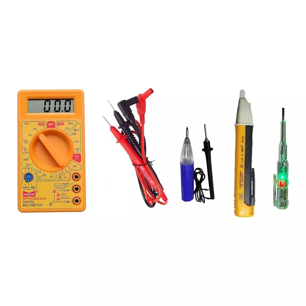 VMTRONIX Digital Multimeter Kit 3½ Digits LCD Display 200 to 750 V, DT 830 D (Kit of 6 Pcs)
