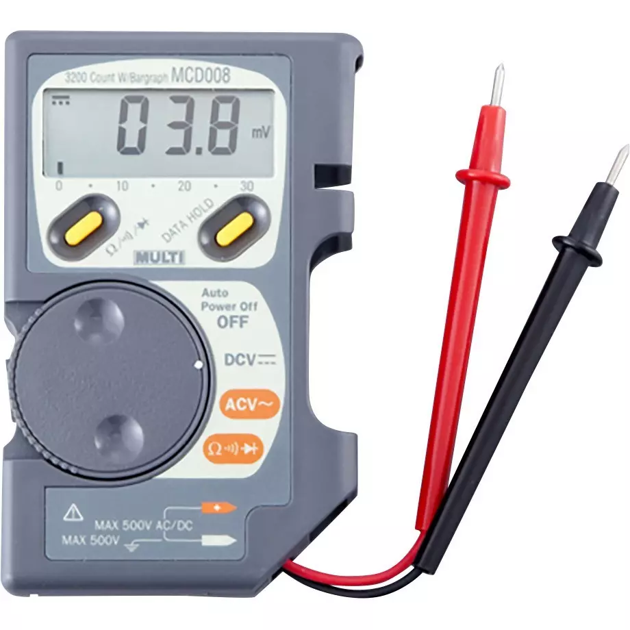 AS ONE Pocket Multimeter JCSS Calibrated with JCSS Calibration, MCD008