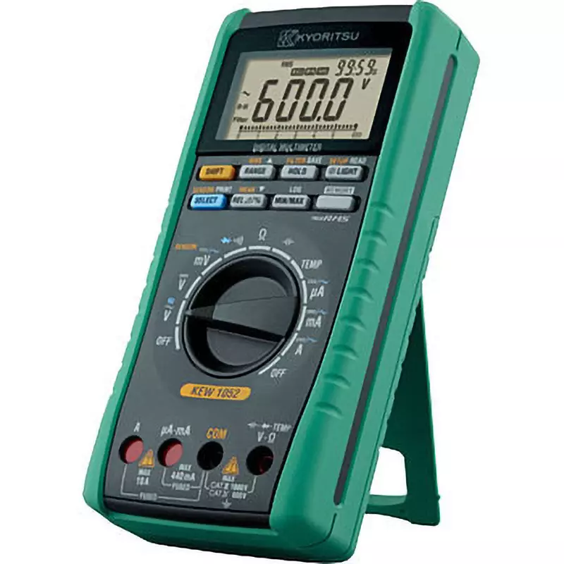Kyoritsu Digital Multimeters AA batteries LR6 / R6 (1.5 V) x 4 Power Supply IEC 61010-1 CAT.IV 600 V, CAT.III, KEW1052