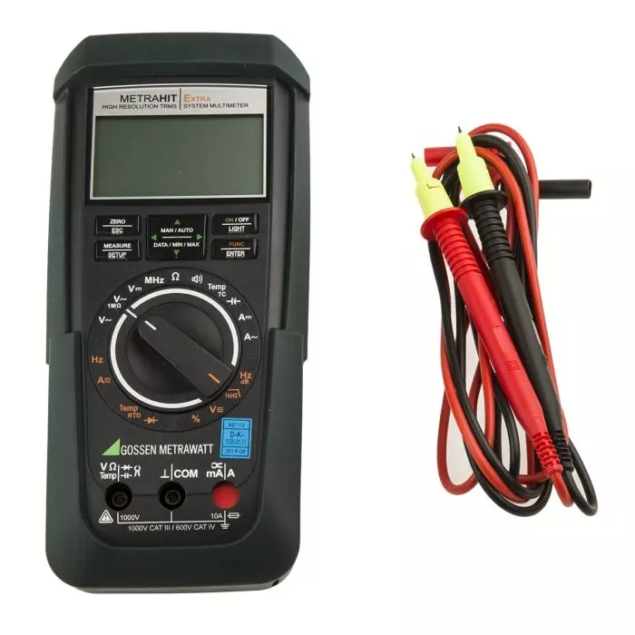 GOSSEN METRAWATT METRAHIT PMxTRA Handheld Digital Multimeter True RMS 10 Amp AC Max 10 Amp DC Max 1000 V AC Max -RS, M250A