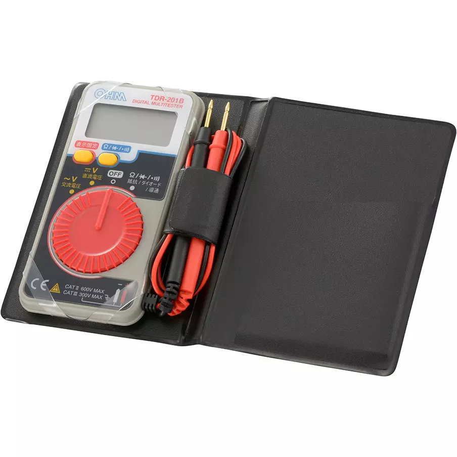 Ohm Electric Digital Multimeter Test leads: Gold-plated test leads Specifications Warranty card and instruction manual, 3, TDR-201B