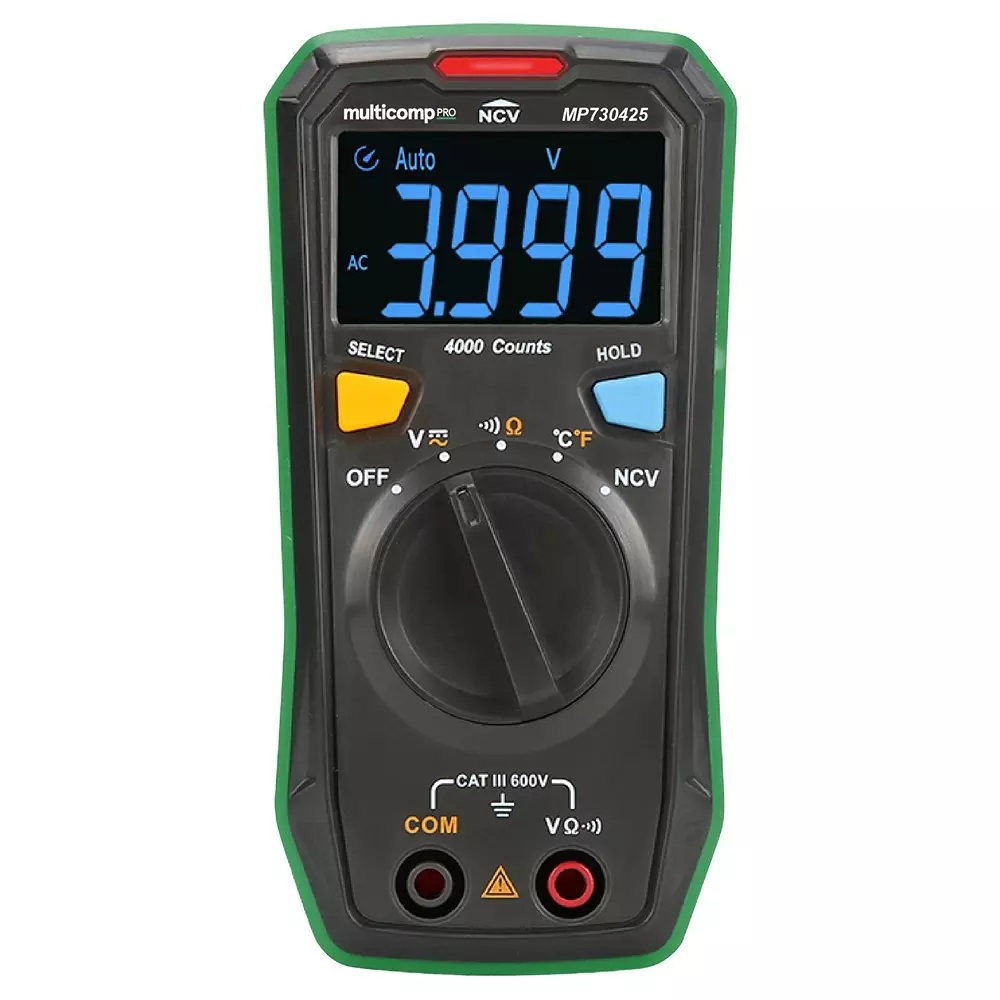 MULTICOMP PRO Multimeter 3 Years Manufacturer Warranty 3.5 No. of Digits 600 V Voltage Measure AC Max, MP730425