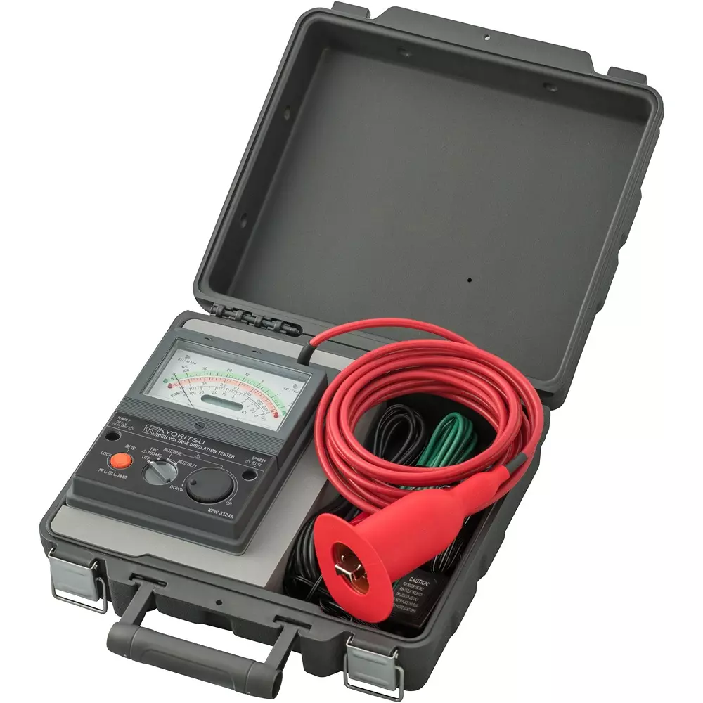 Kyoritsu Insulation Resistance Meter Open circuit voltage: ±2% of set voltage/±10% of rated measurement, KEW3124A