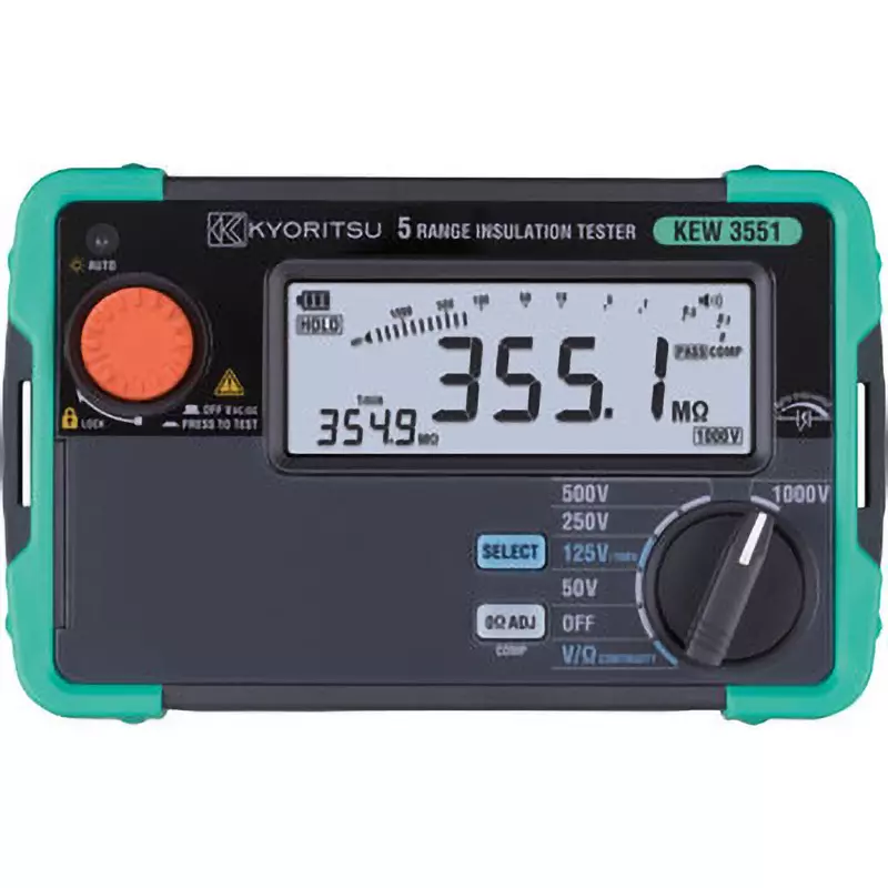 Kyoritsu Insulation Resistance Meter AA batteries LR6 / R6 (1.5 V) x 4 Power Supply Insulation resistance, KEW3551