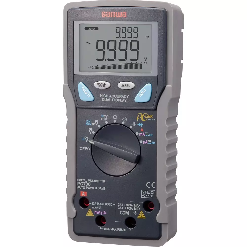 Sanwa Digital Multimeters Digital Multimeters Type 6 F22 (9 V type manganese battery) x 1 Power Supply Numerical, PC700