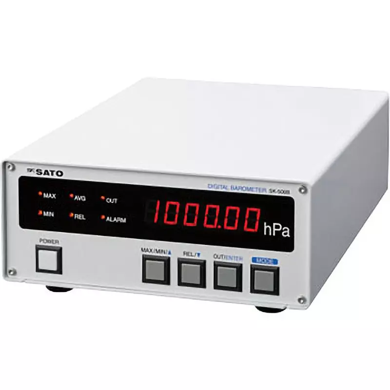 Sato Keiryoki Digital Barometer 600.00 h Pa to 1100.00 hPa Measurement Range, SK-500B(7630-00)
