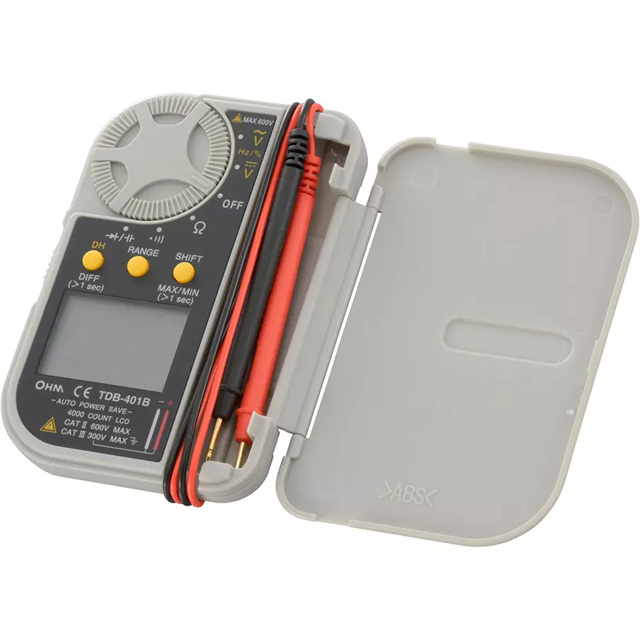 Ohm Electric Digital Multimeter, Duty cycle measurement: Supported, Maximum/minimum value measurement: Supported ,, TDB-401B
