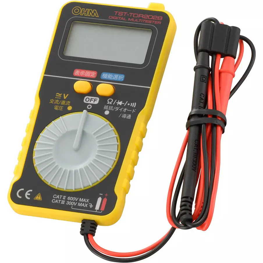 Ohm Electric Digital Multimeter Test leads: Gold-plated test leads Specifications Card type Type Instruction manual, TST-TDR202B